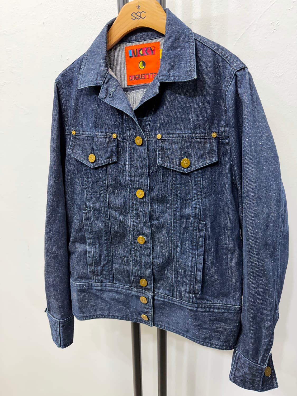 정품) 럭키슈에뜨 자수 데님 청자켓 36 상품이미지3