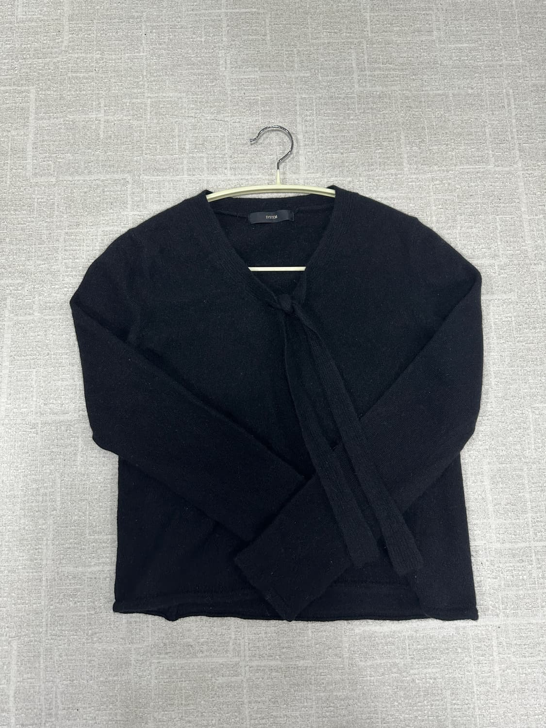 시스템 울혼방 리본 니트 상품이미지2