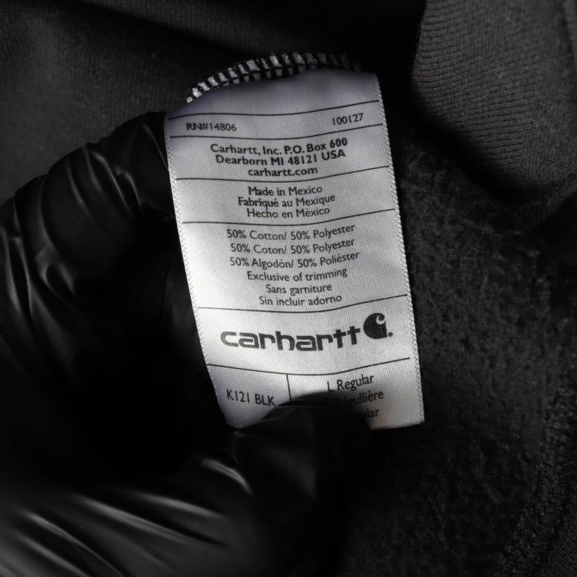 칼하트 오리지널핏 블랙 후드티 L 상품이미지6
