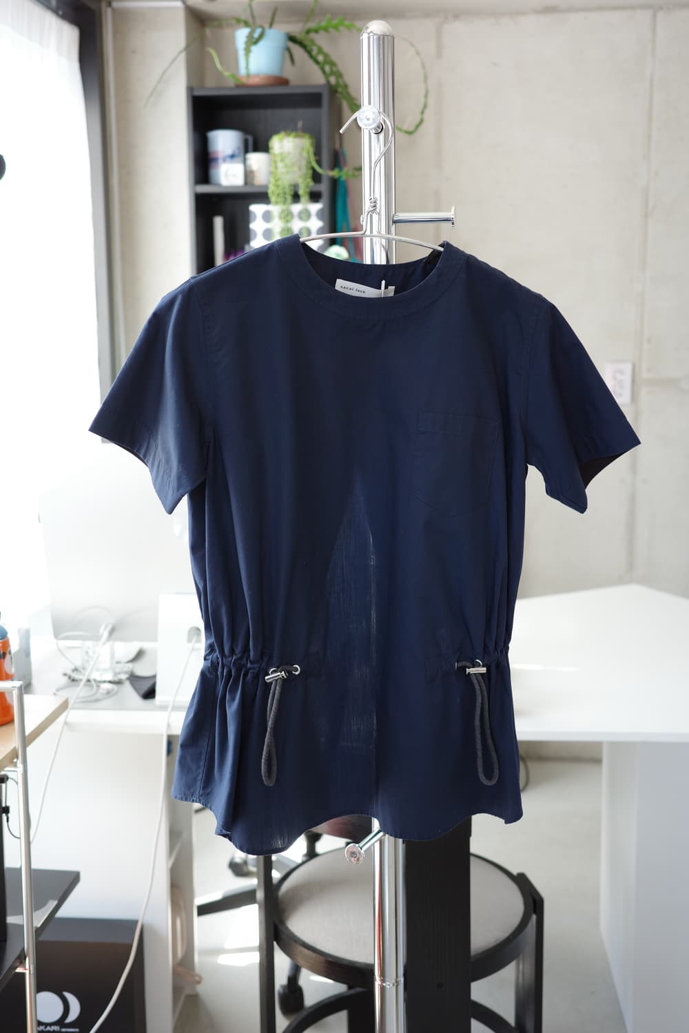 사카이 럭 15aw 드로우 스트링 백 오픈 블라우스 상품이미지1