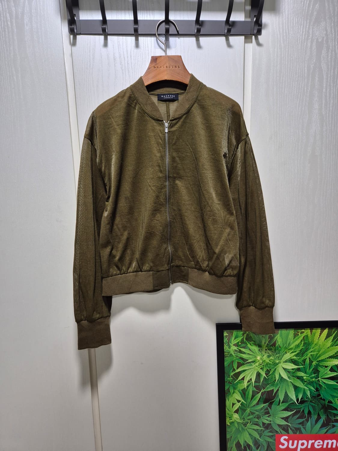 (세일)JPN VTG.MAGPRIE 메쉬 블루종 자켓 카키 상품이미지1