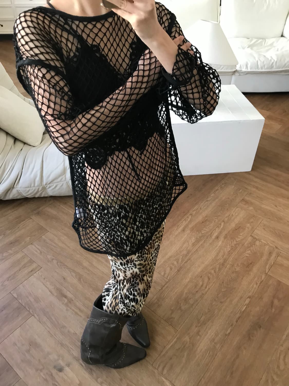 vintage leopard pattern skirt 상품이미지3