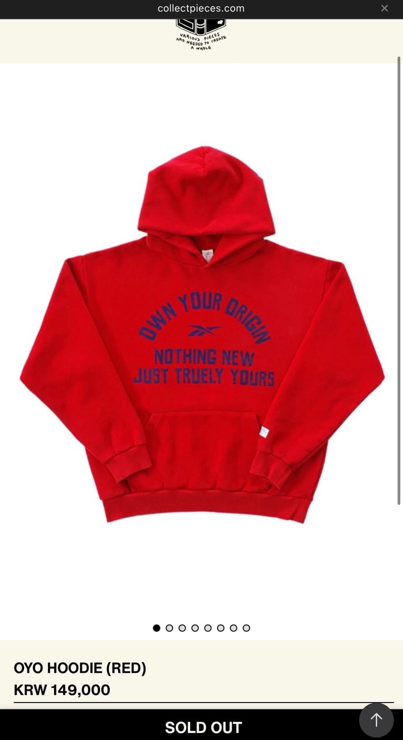 컬렉트피시스 OYO HOODIE (RED) xs 상품이미지1