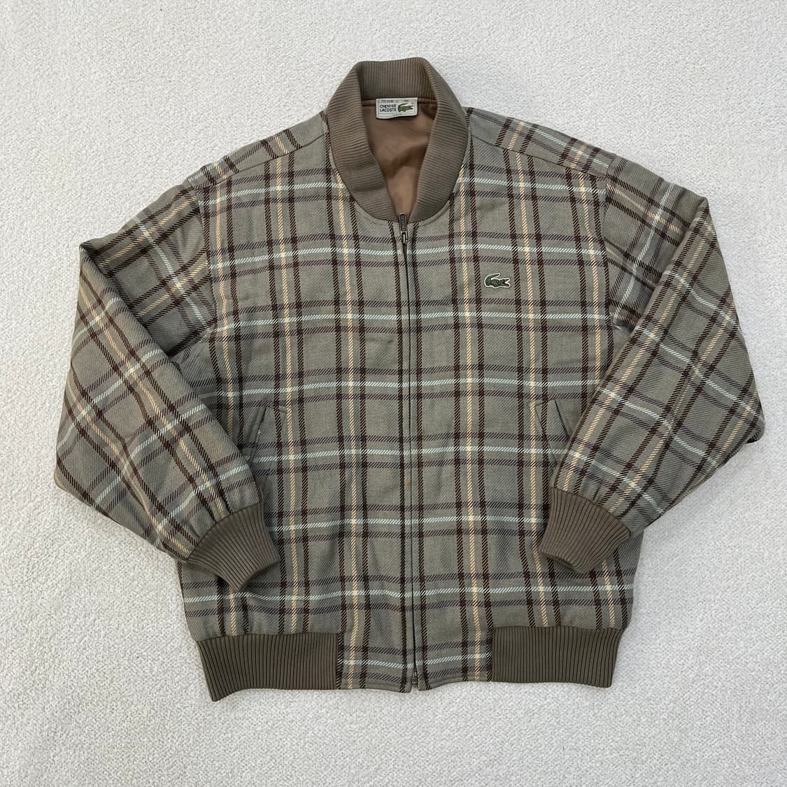 100 라코스테 체크 블루종 자켓 0310M 상품이미지1