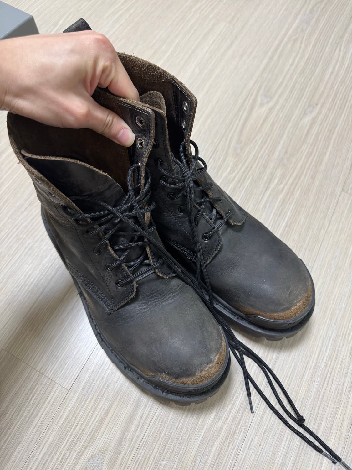 발렌시아가 스트라이크 부츠 빈티지 이펙트 레더 40 상품이미지2