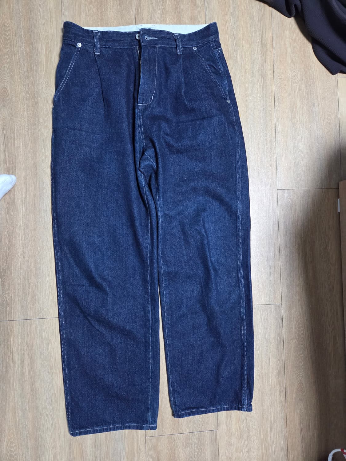 러프사이드 드레이프 데님 원워시 상품이미지1