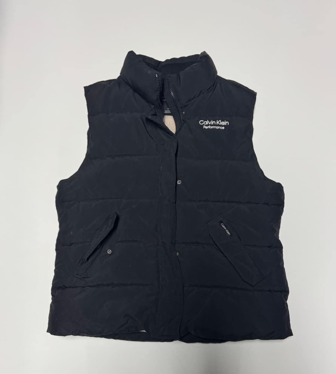 캘빈클라인 양털 안감 조끼 패딩 베스트 L 블랙 상품이미지1