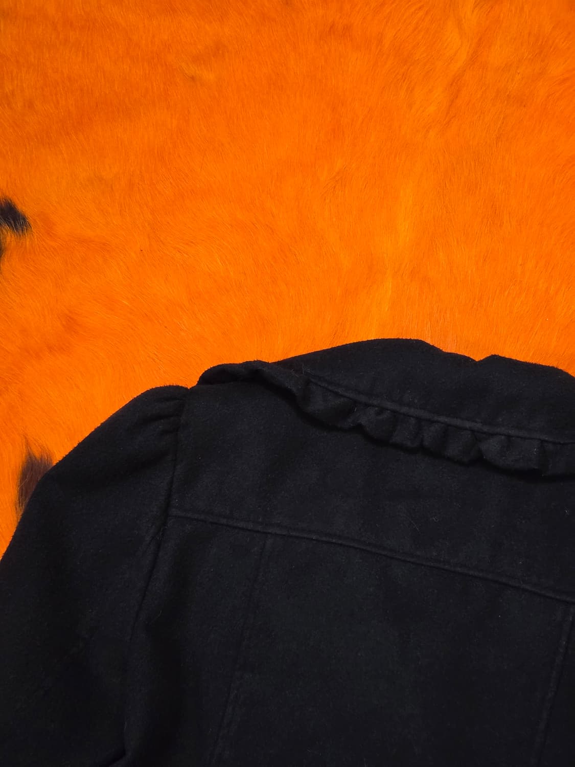 JPN 프릴 블랙 폴리 라이더 자켓 상품이미지6