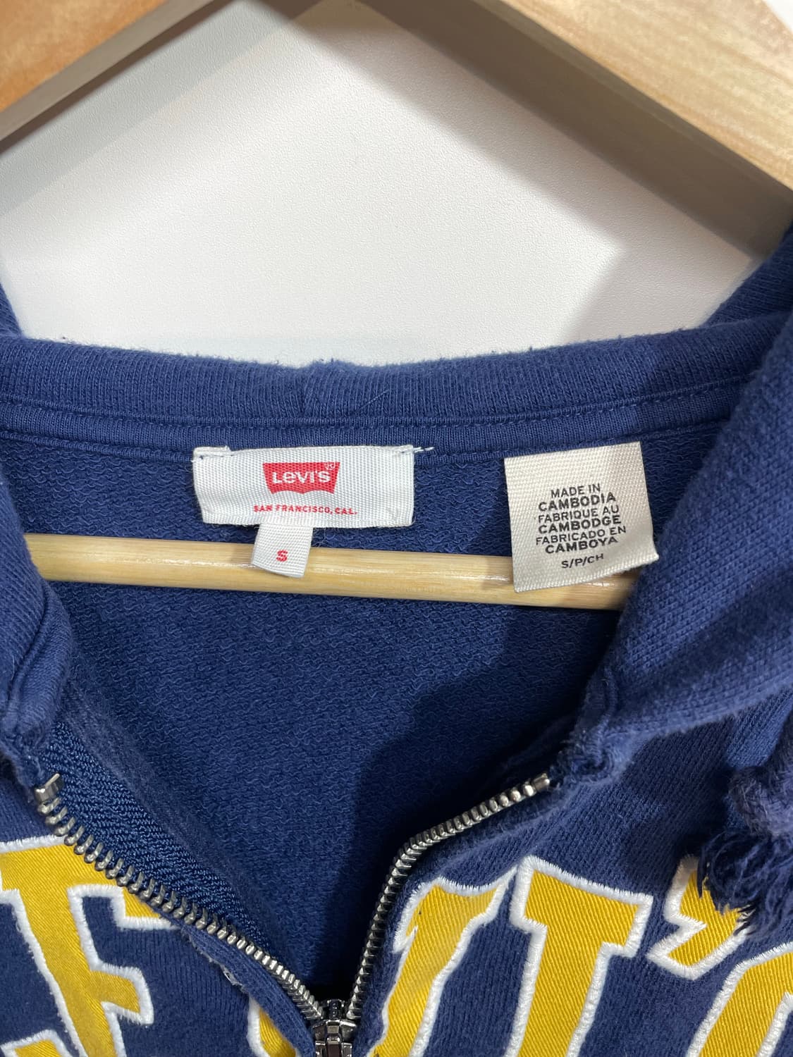 리바이스 네이비 로고 후드집업 상품이미지7