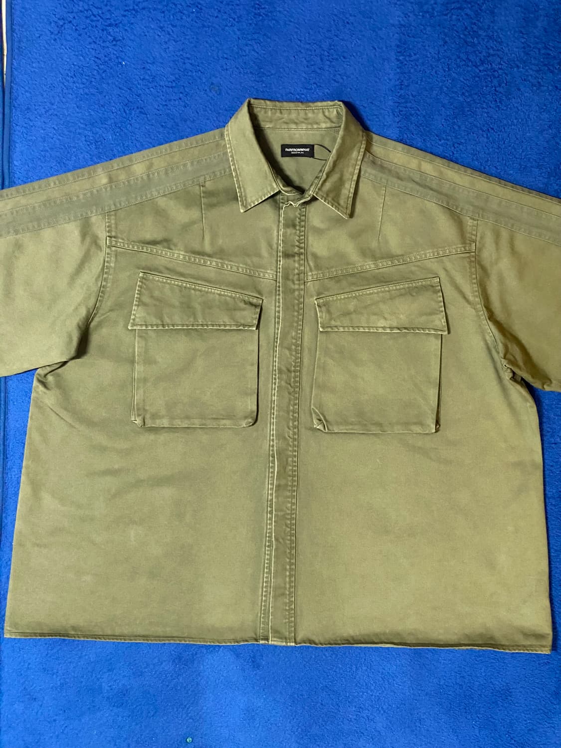 FARFROMWHAT 파프롬왓 피아카이브 오버사이즈 워크 셔츠 올리브2 상품이미지2