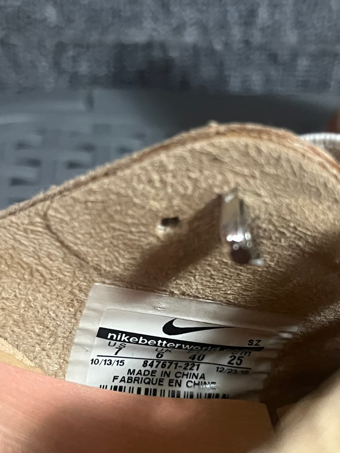 나이키 LAB 맥스1 스웨이드 베이지 250 상품이미지5