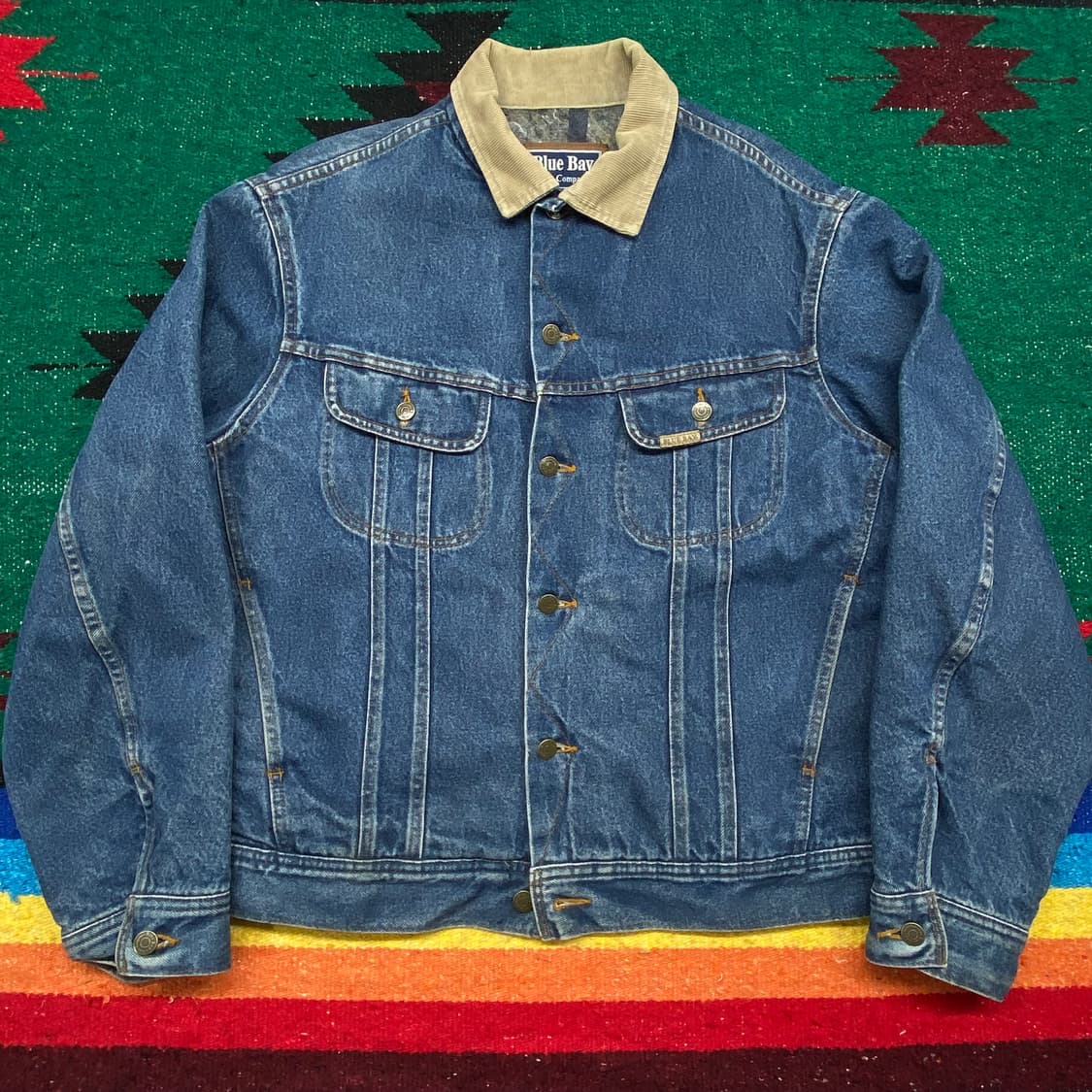 90s 미국빈티지 블루베이 겨울안감 청자켓  상품이미지1