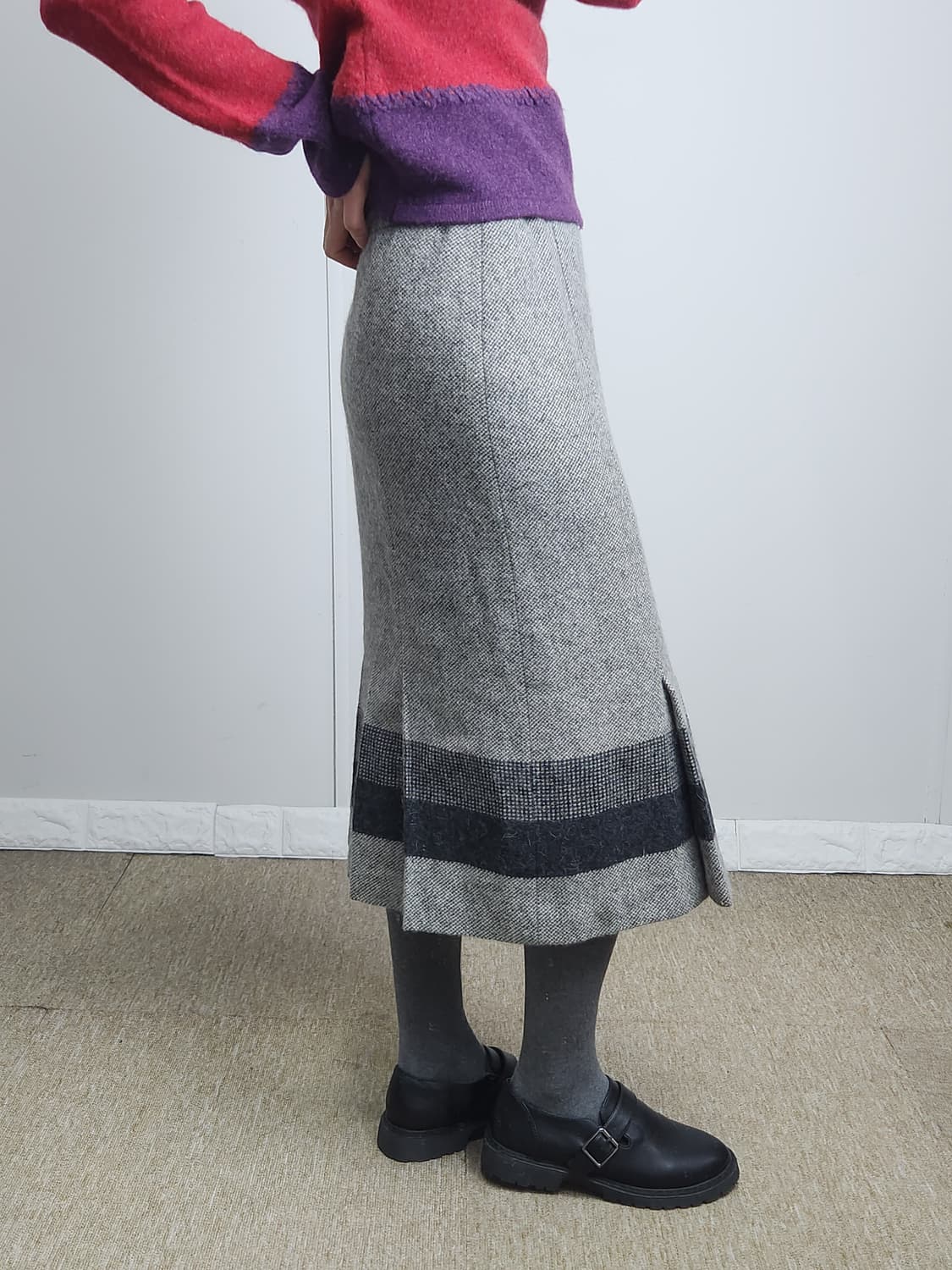 플리츠 울 스커트 상품이미지3