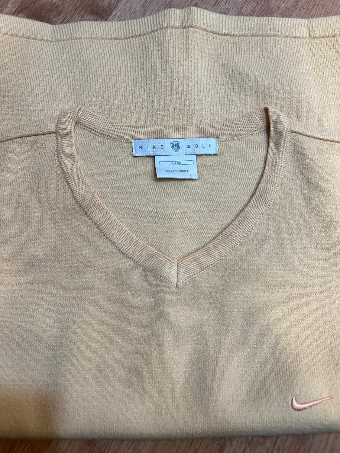 나이키골프 여성 버터옐로우 브이넥니트 골프니트 상품이미지5