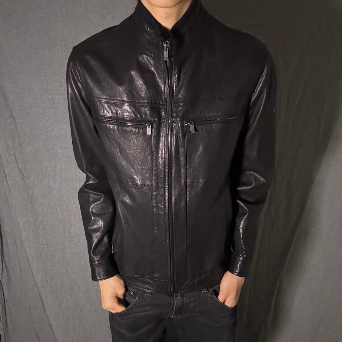 lamb skin leather jacket 상품이미지2