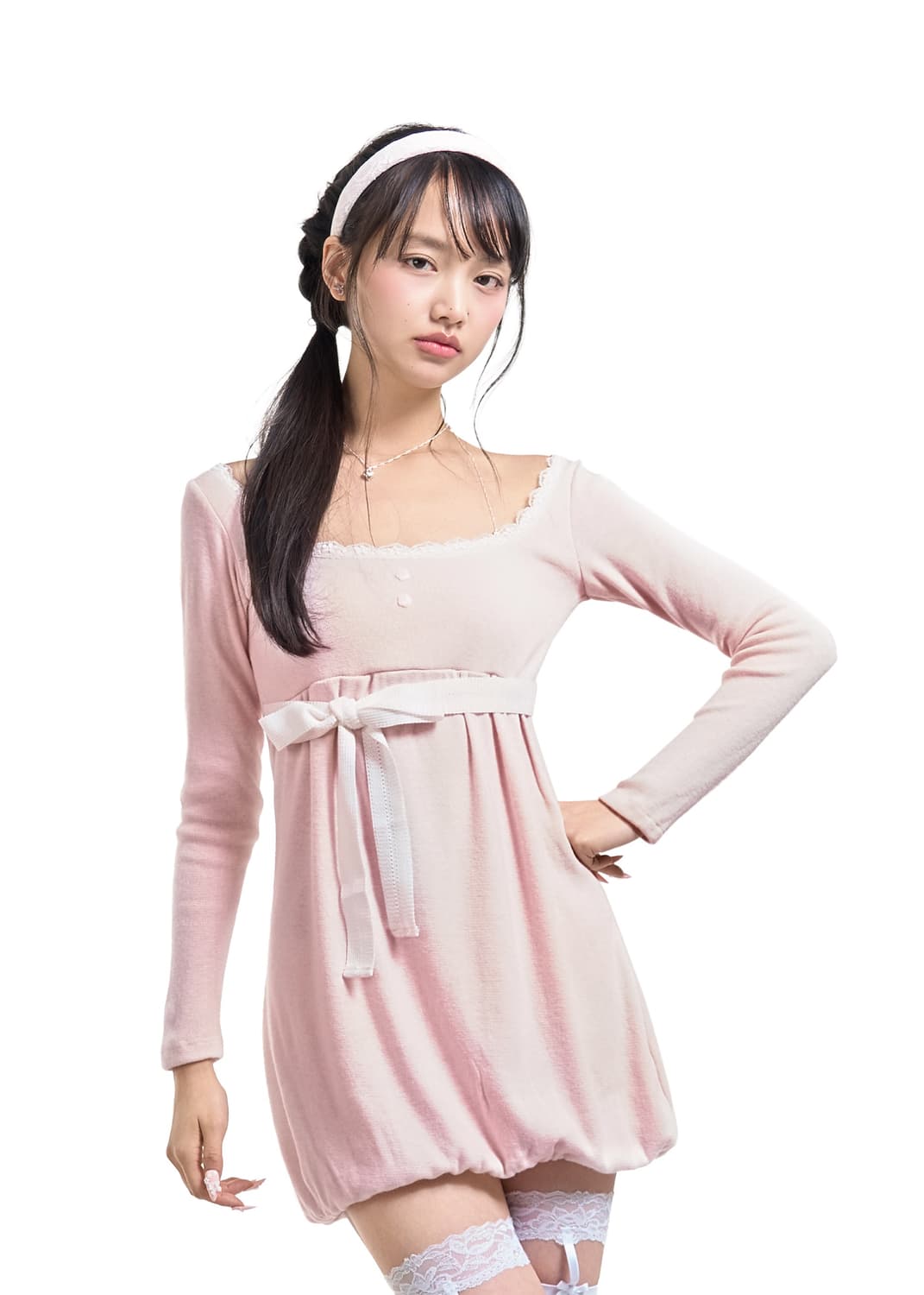 포어링 베이비 벌룬 미니 드레스 상품이미지2