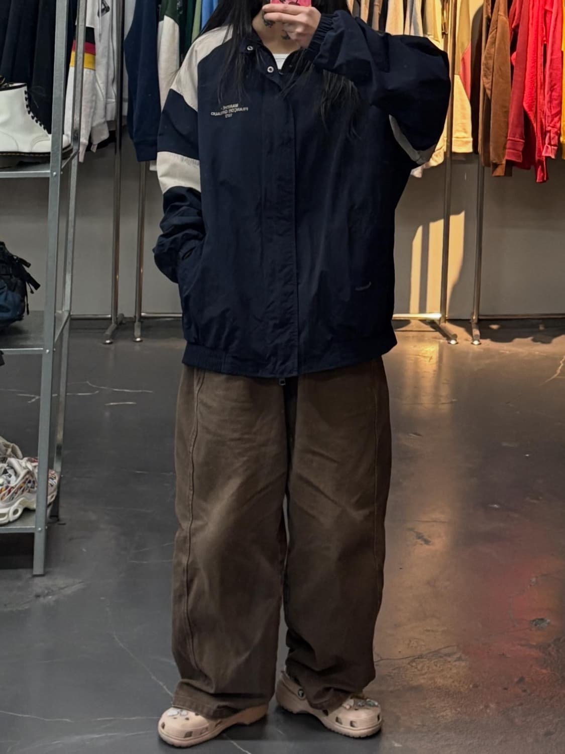 마리떼 프랑소와저버 나일론 컬러블록 베이스볼 자켓 A3282 상품이미지1