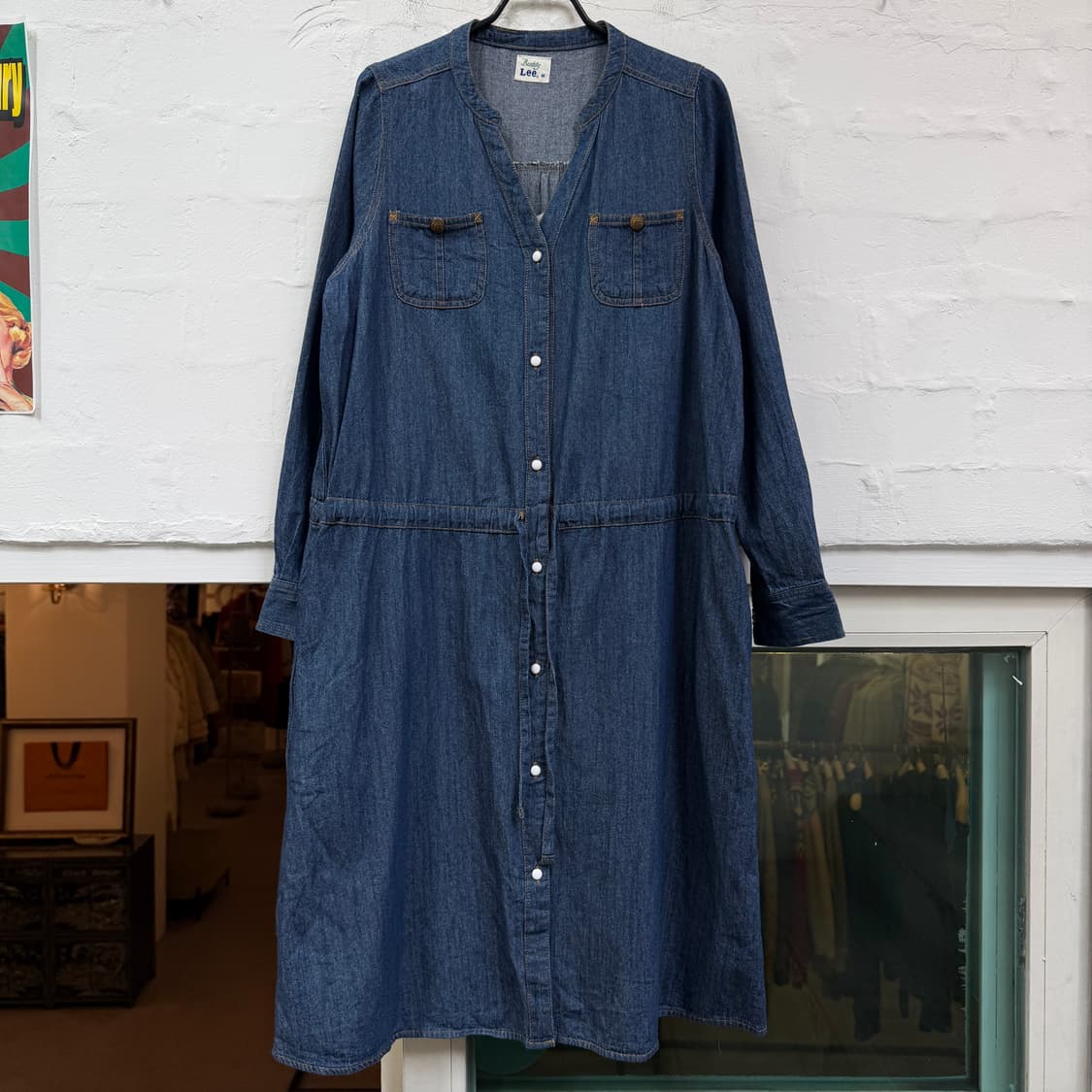 Lee 리 스냅 버튼 데님 청 원피스 M 상품이미지1