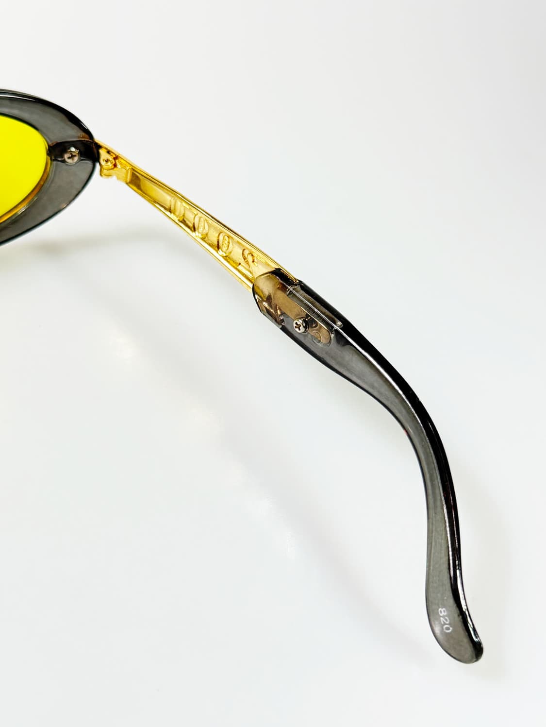 그레이 볼드 오벌 프레임 옐로우 틴트 빈티지 선글라스 상품이미지6