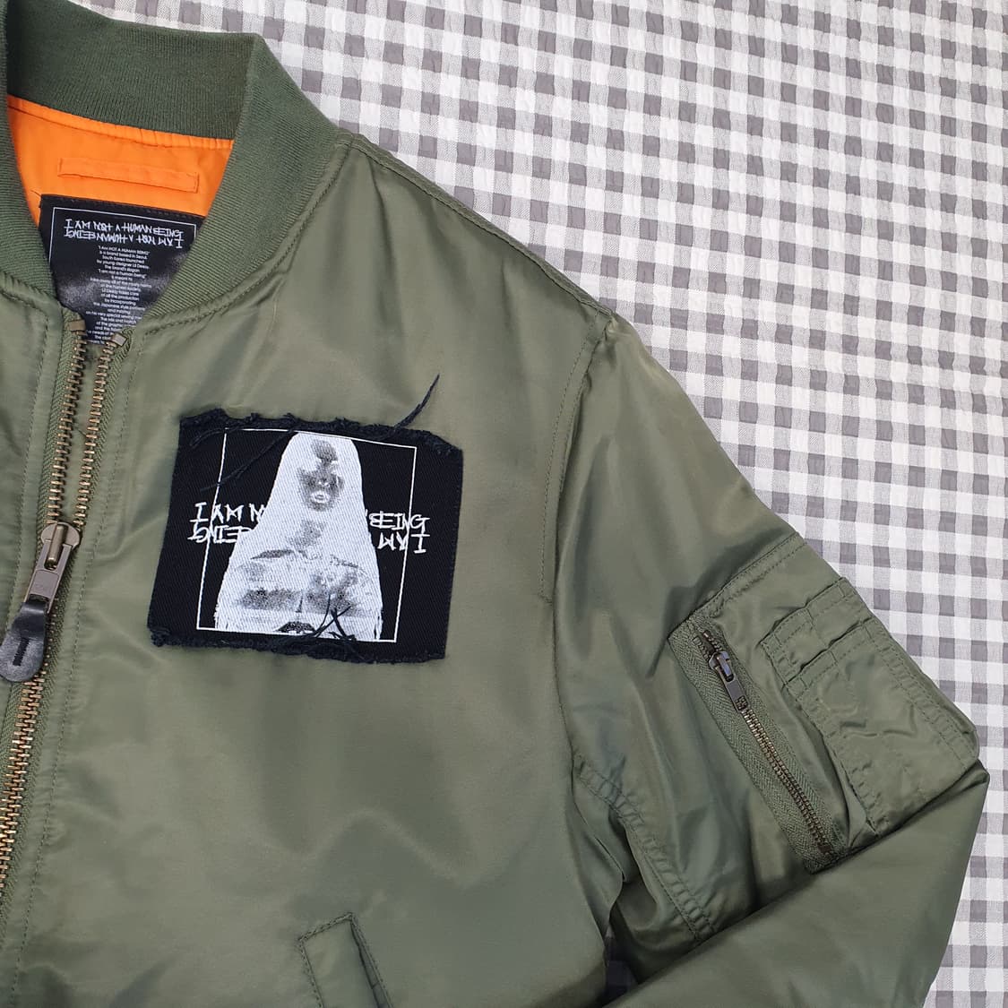 아임낫어휴먼비잉 MA-1 오버핏 항공점퍼 남자95~100 상품이미지5