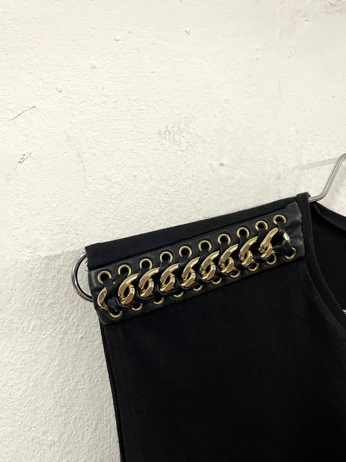 발망 2011SS 데카르넹 레더 메탈 체인 견장 슬리브리스 상품이미지4