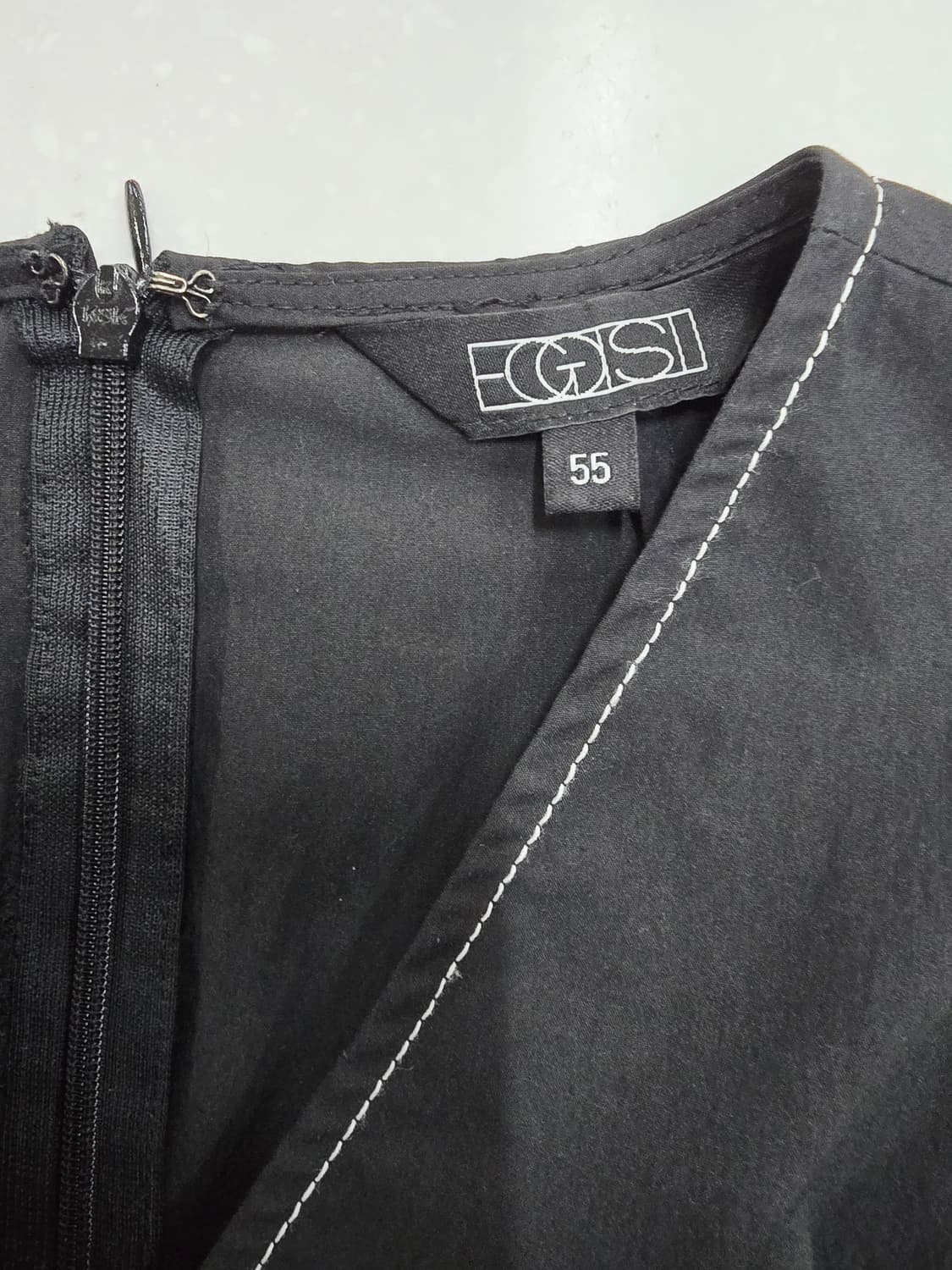 에고이스트 블랙 롱 원피스 스티치 포인트55 상품이미지9