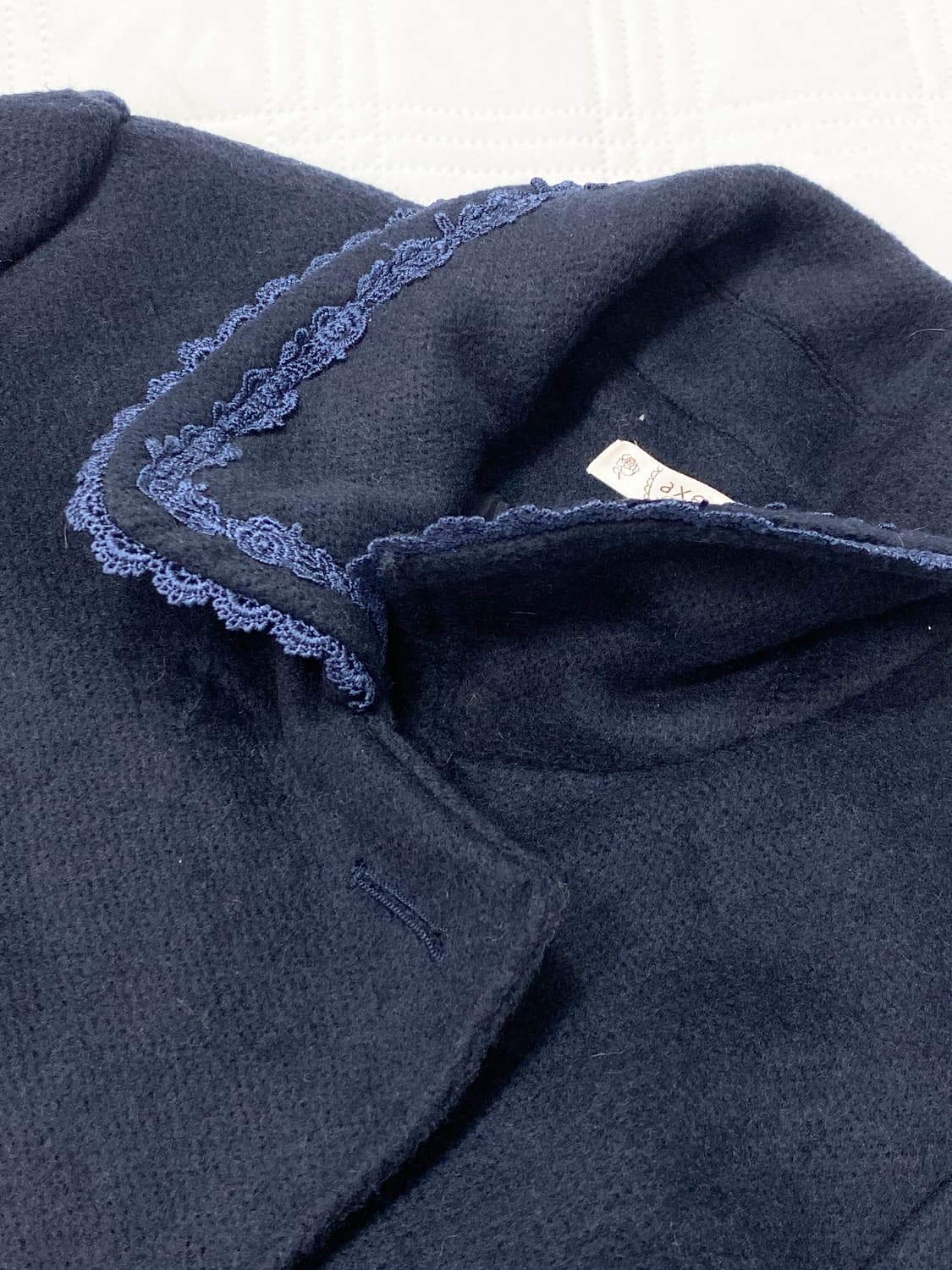 ꒰ঌ 엑시즈팜 크로셰 네이비 코트໒꒱ 상품이미지5