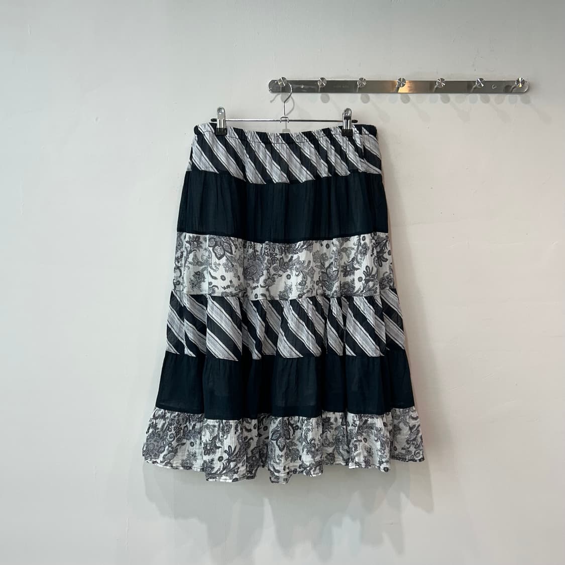 히피 페어리 패치 미디 스커트 상품이미지3