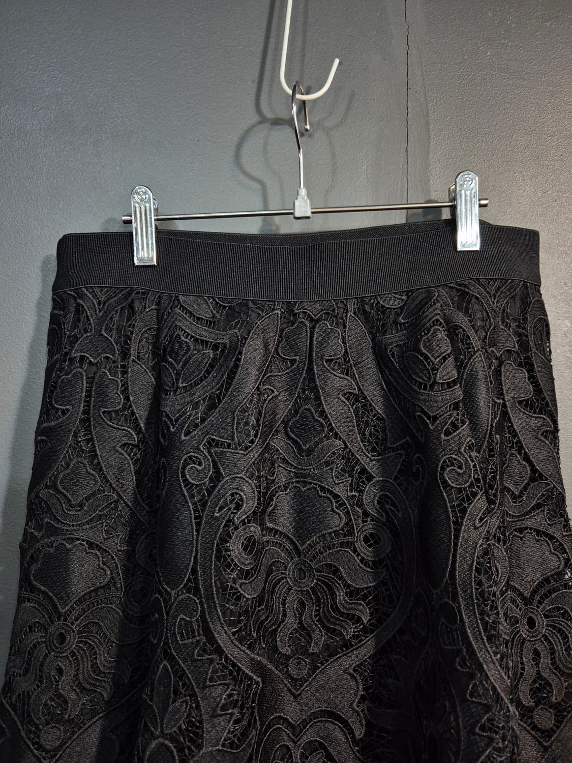 검정 레이스 롱치마 77 88 상품이미지6