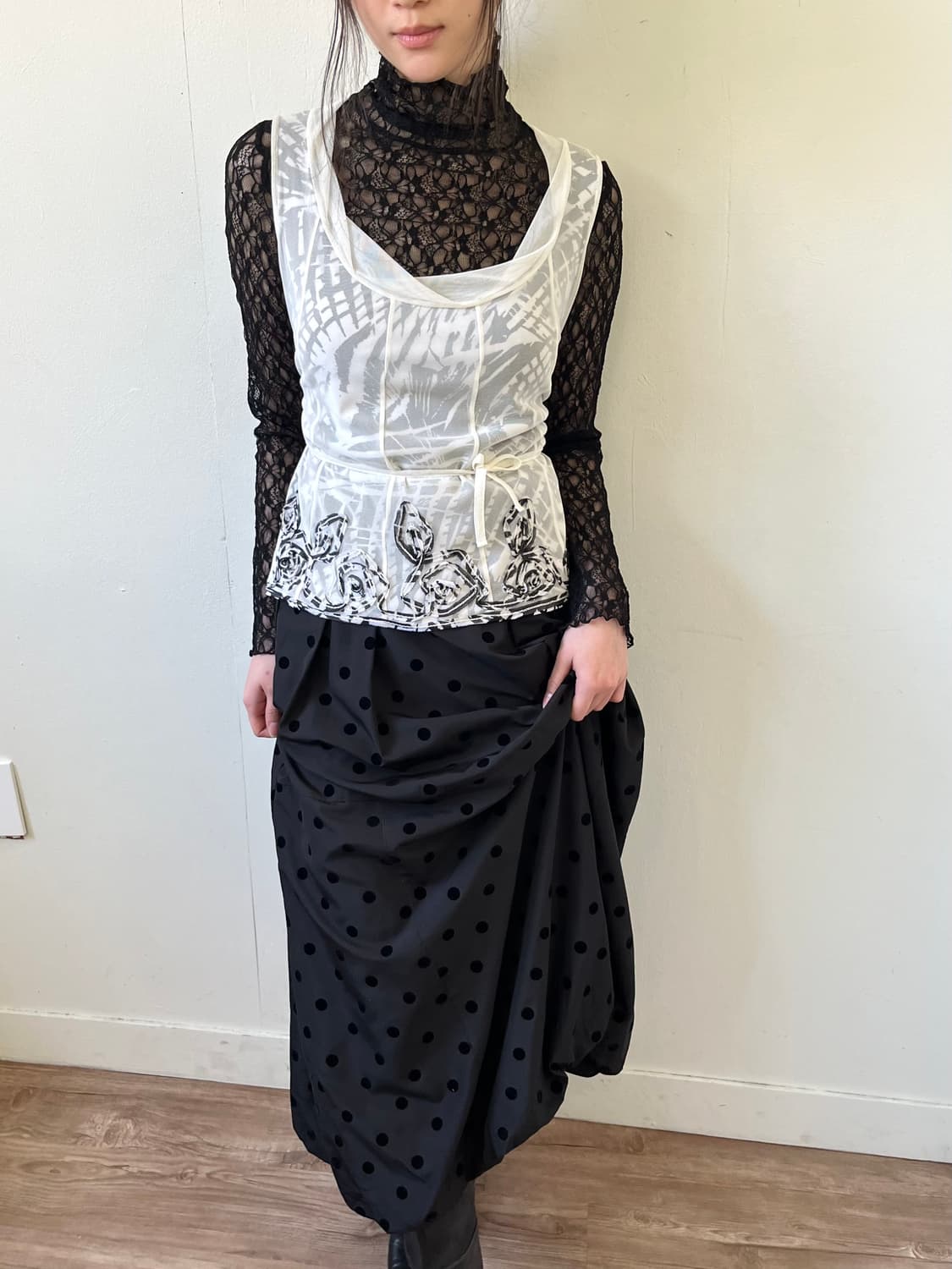 Calabaza 시스루 탑 베스트 상품이미지4