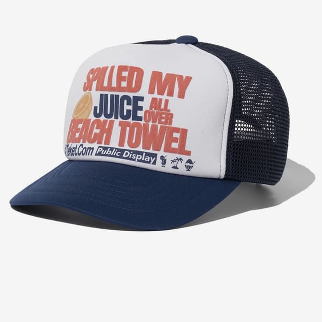 테켓 Be careful trucker cap navy 새상품 상품이미지1