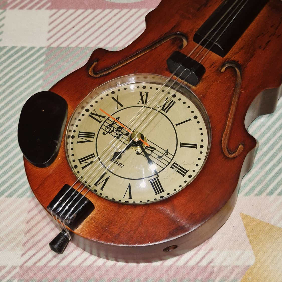 80s 토치키토케이 우드 바이올린 시계 상품이미지8