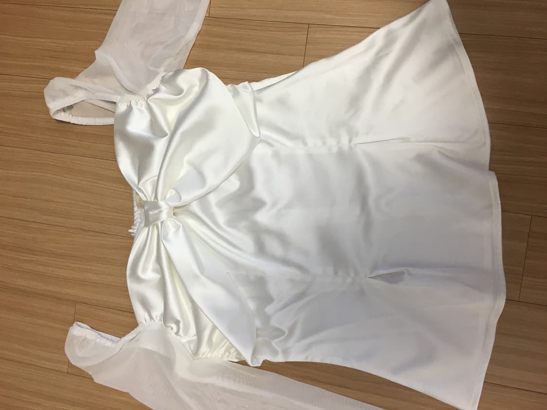 실키 스완 블라우스 [화이트] 상품이미지3