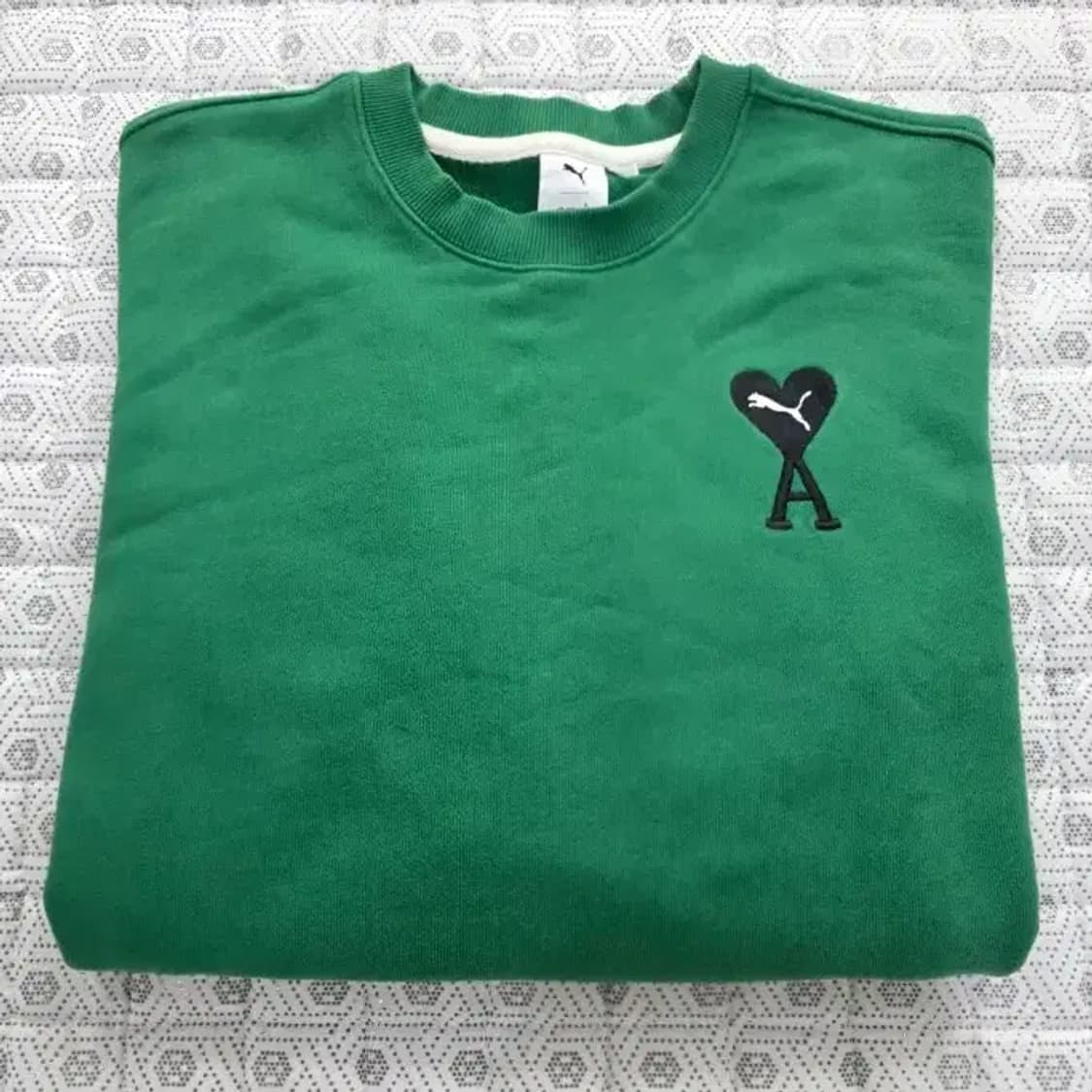 아미 하트 로고 맨투맨 그린 95 상품이미지3