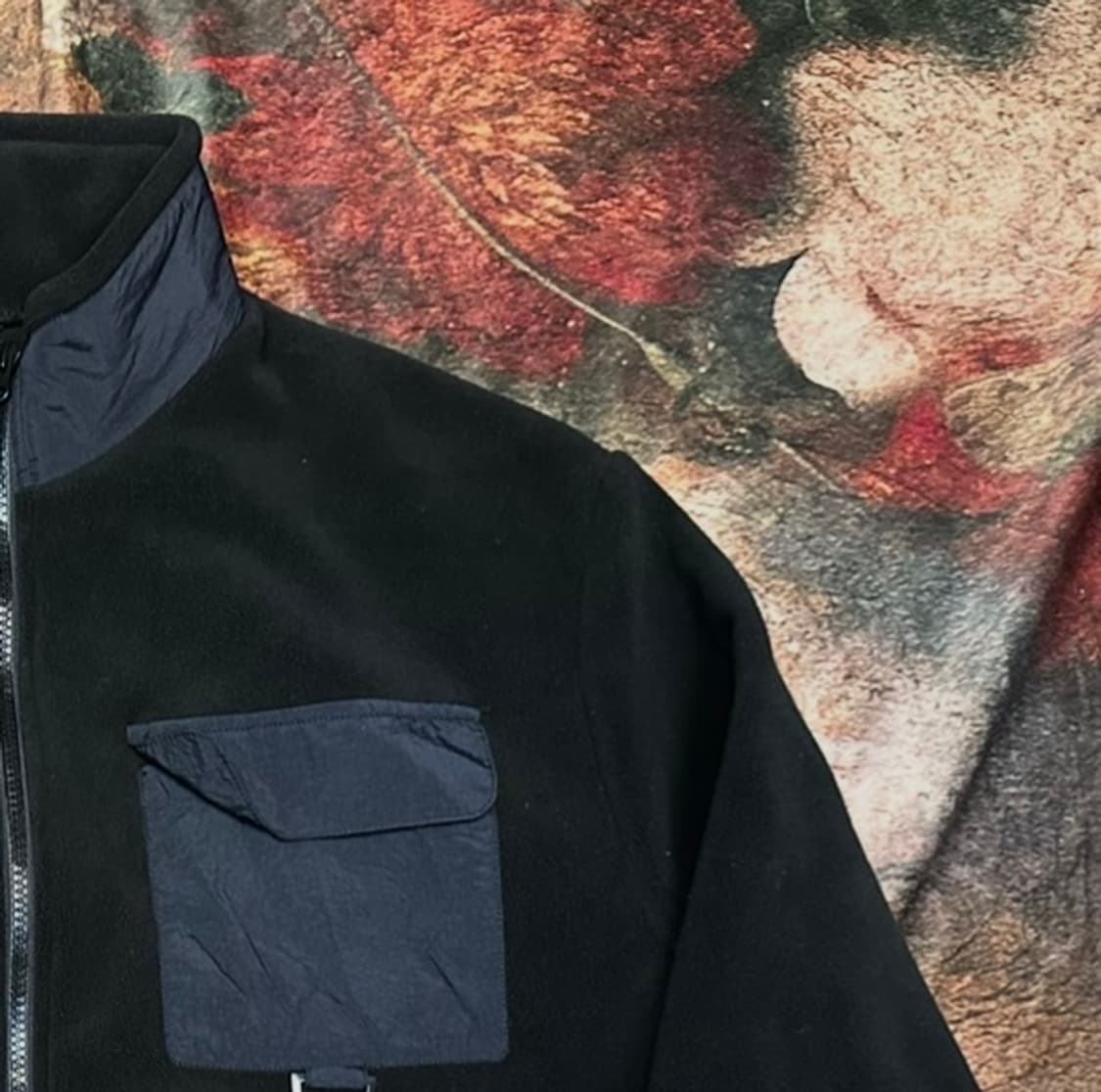 자라 빈티지 멀티포켓 블랙플리스집업 M 상품이미지2