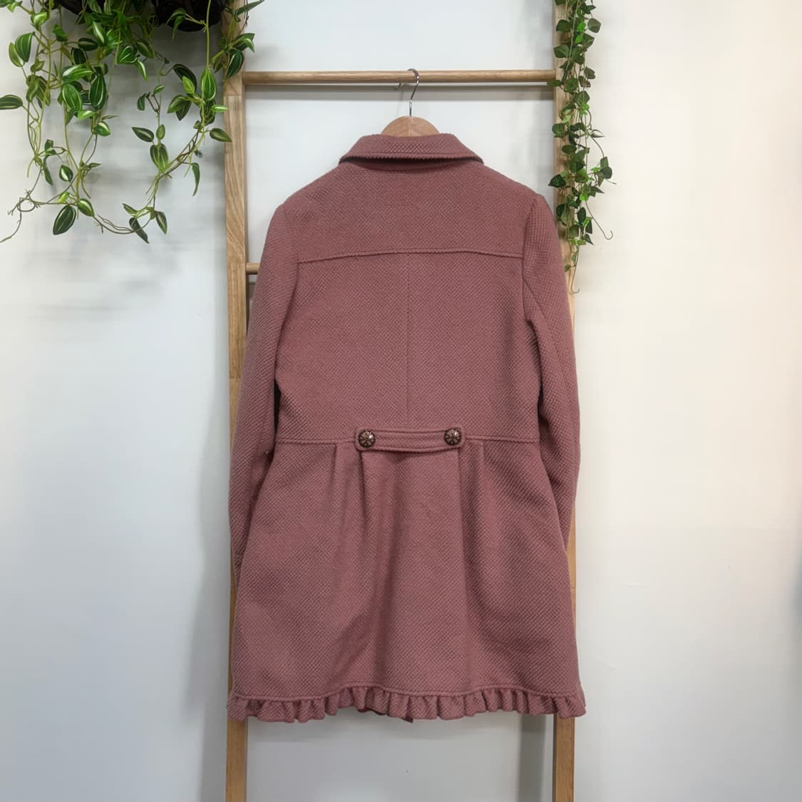 AXES FEMME 엑시즈팜/ 핑크레이스코트 둥근카라코트 뮤트핑크코트 상품이미지7