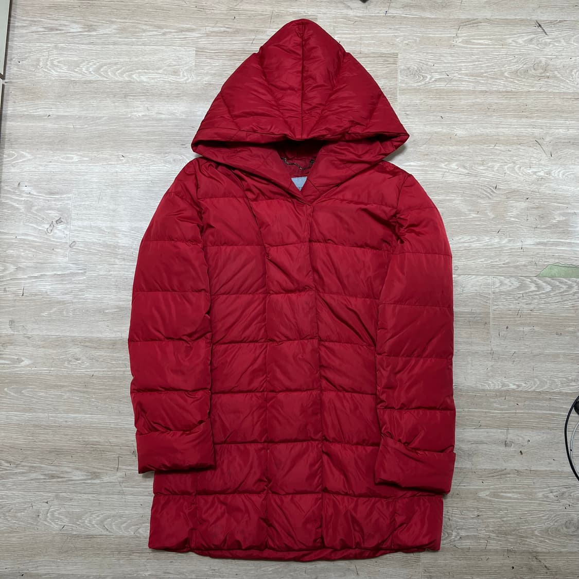 막스마라 위켄드 여성 후드 롱 코트패딩 점퍼 [버건디] 36(S/90) 상품이미지1