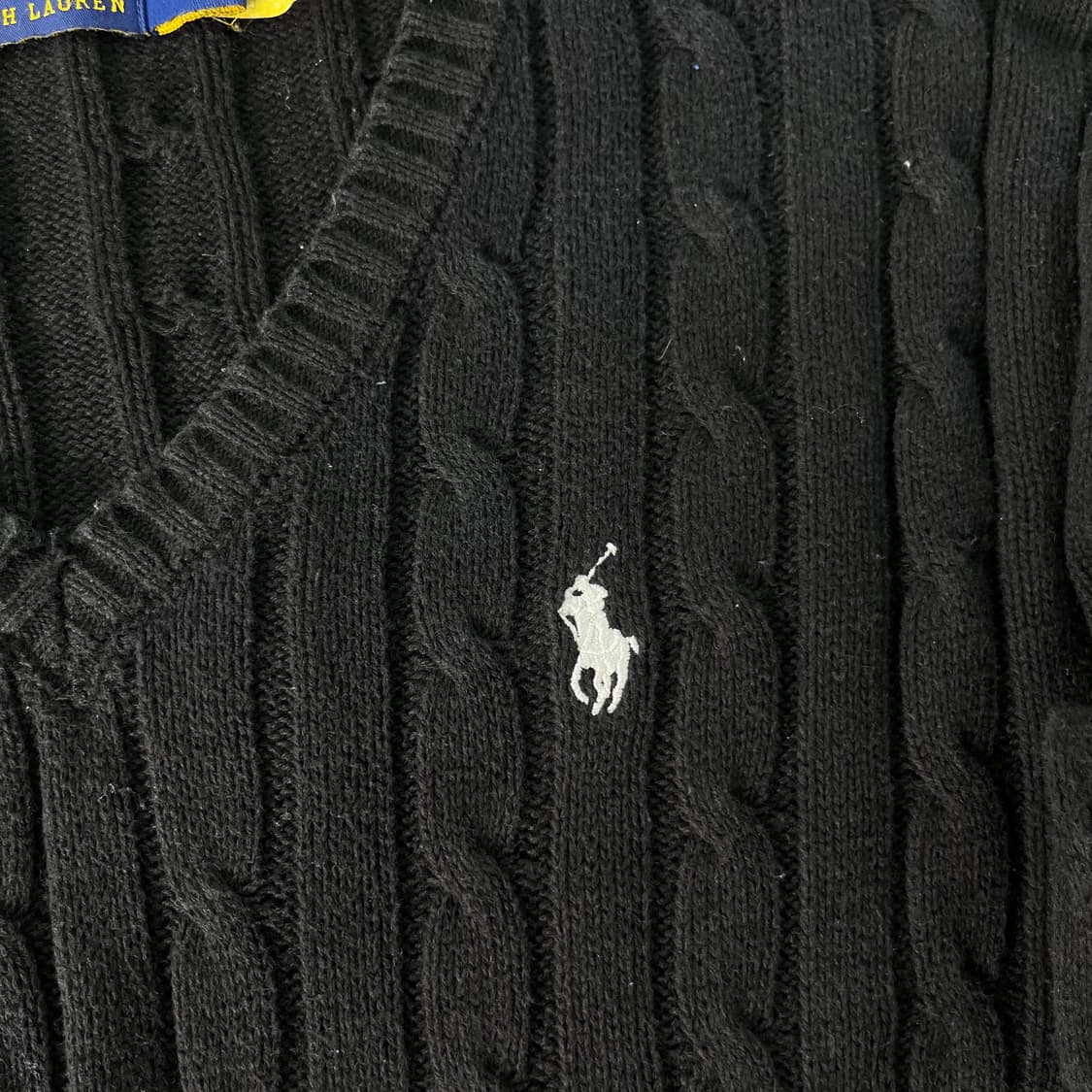 95 폴로 랄프로렌 신형라벨 꽈배기 브이넥 니트  상품이미지3