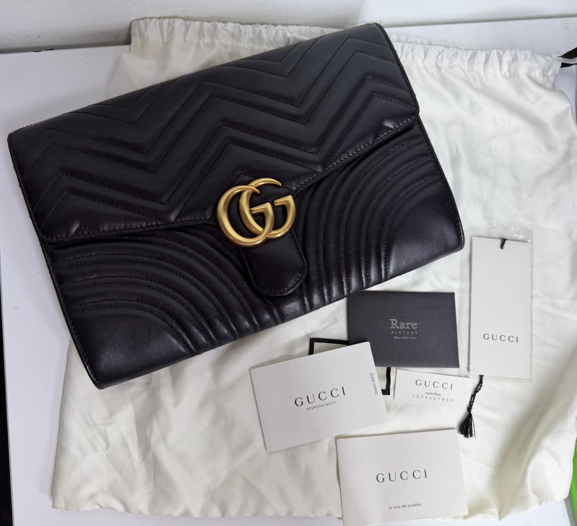 [정품] 구찌 마몬트 클러치 블랙  상품이미지2