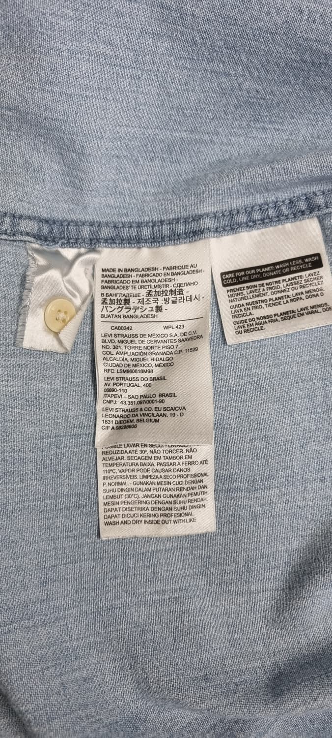 리바이스 바스토우 연청 데님 셔츠 S _ 공용, 여성추천 상품이미지10