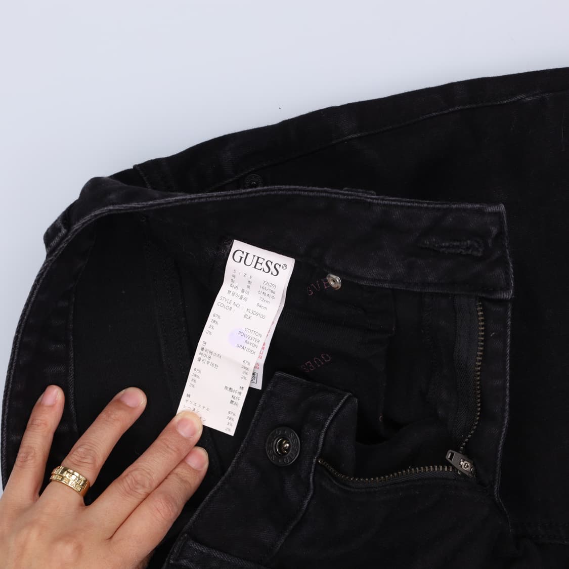 72(29) 게스 여성 흑청 데님팬츠 0421H1 상품이미지5