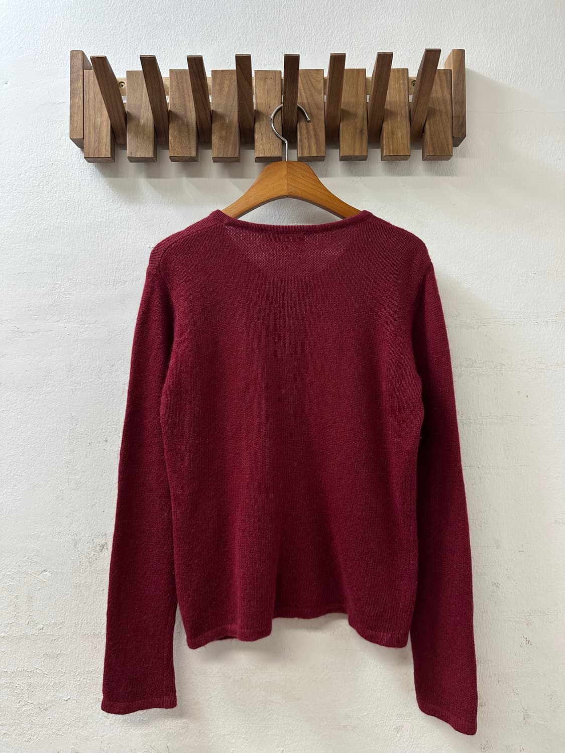 일본빈티지 린넨 앙고라 혼방 플라워 자수 니트 가디건 상품이미지3