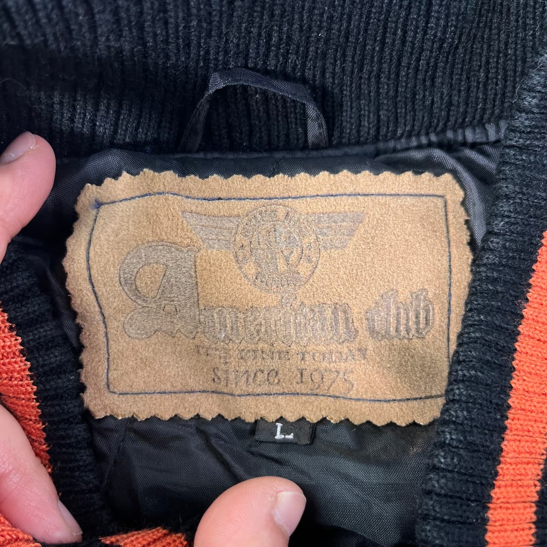 100 아메리칸클럽 빅로고 울 바시티 자켓 상품이미지3