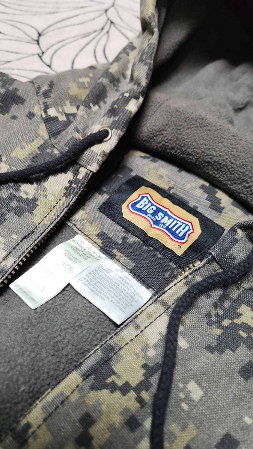 BIG SMITH 카모 후드 덱 집업 자켓 XL 105사이즈 상품이미지2