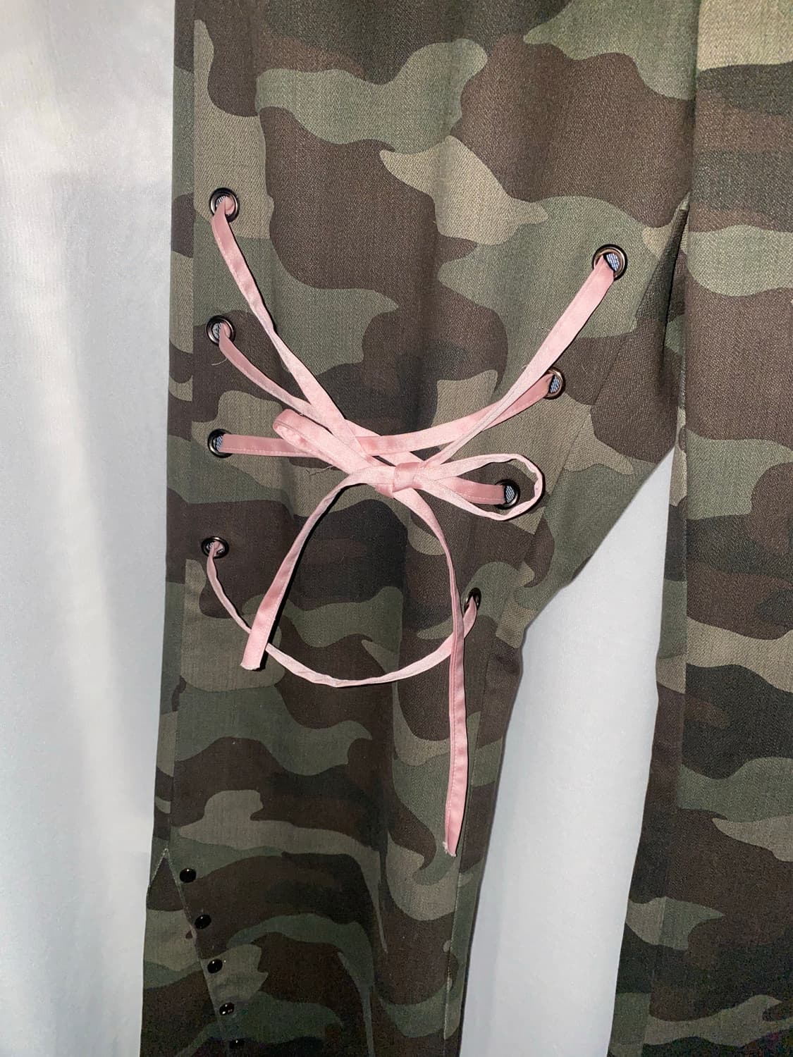 카모 부츠컷 리본팬츠 상품이미지1