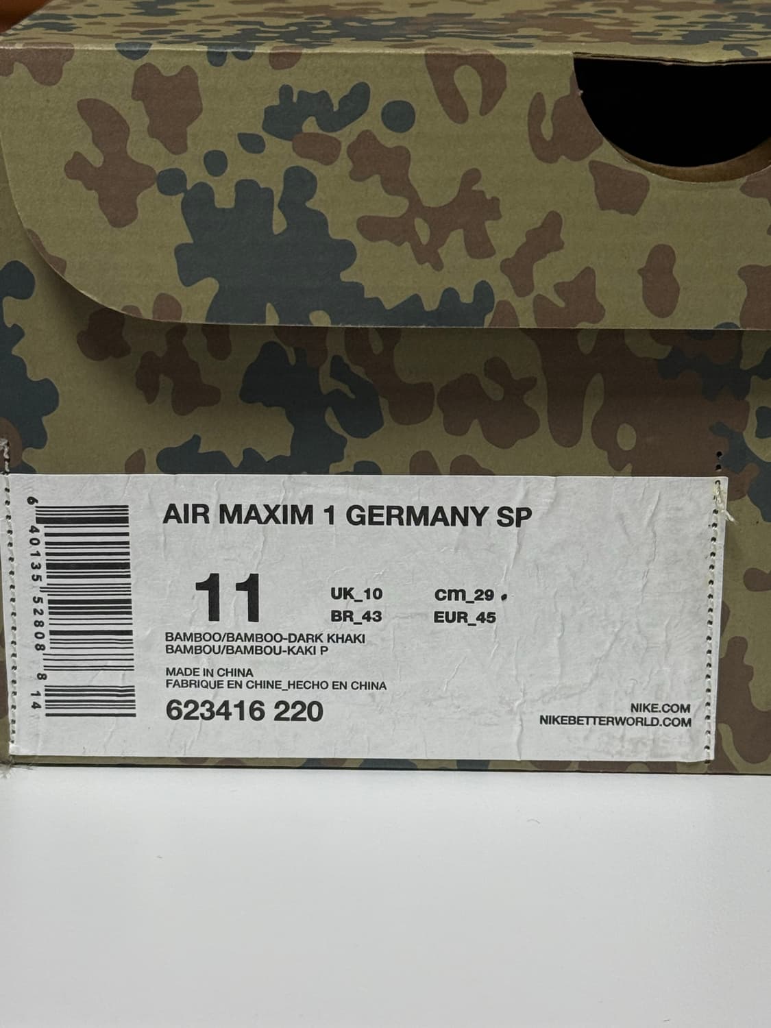 NIKE AIR MAXIM 1 CAMO GERMANY SP CAMO 상품이미지4