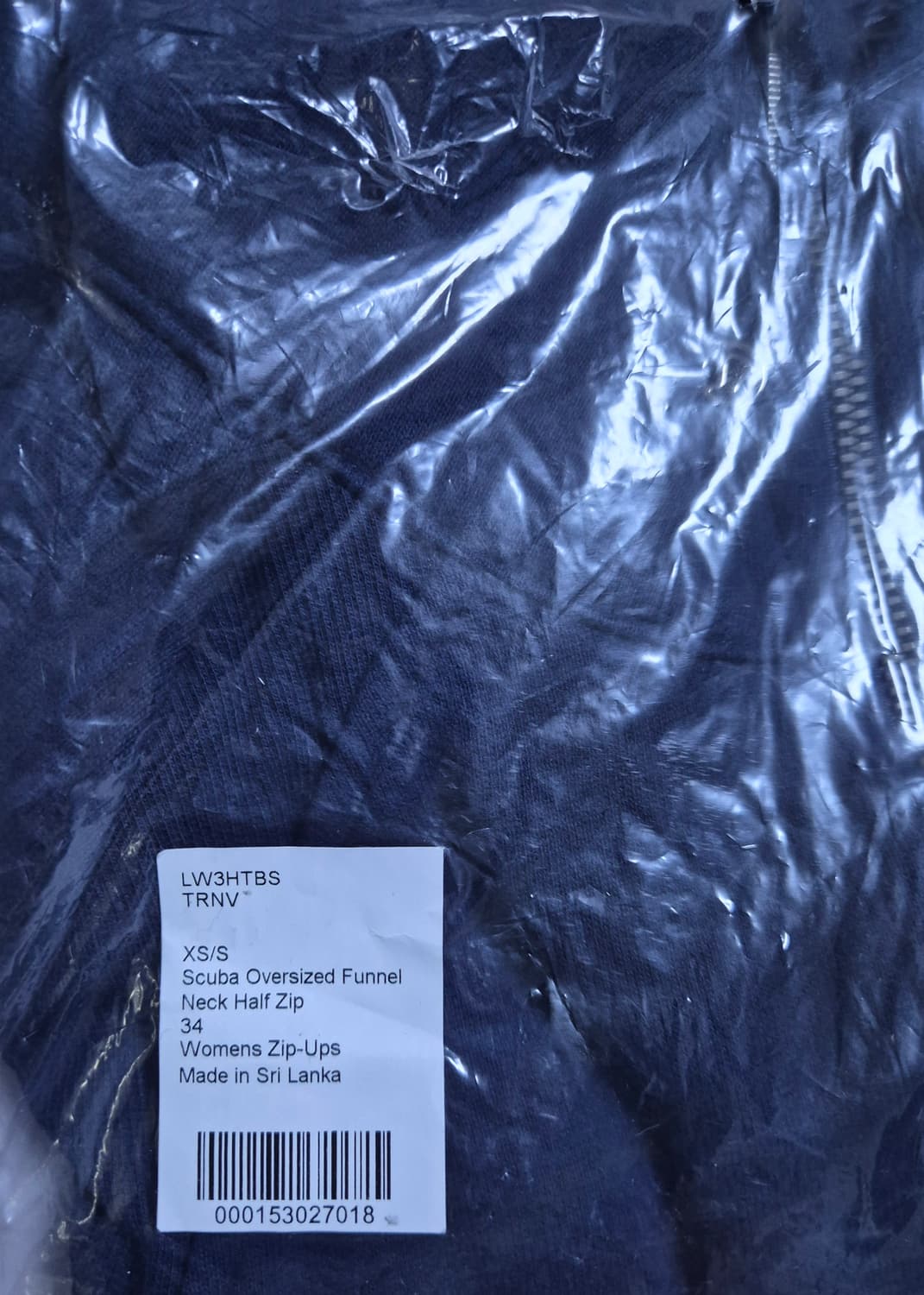 (정품/새상품) 룰루레몬 스쿠바 오버사이즈 퍼널넥 롱 기장, 네이비 상품이미지4