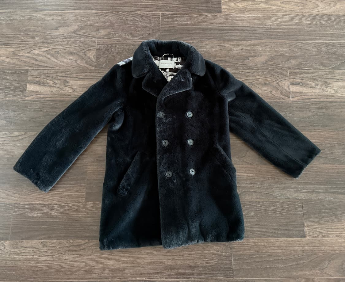 메종키츠네 블랙 퍼 코트 상품이미지1