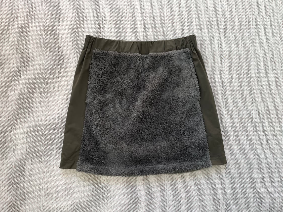 빈티지 보아 패널 밴딩 나일론 스커트 상품이미지1