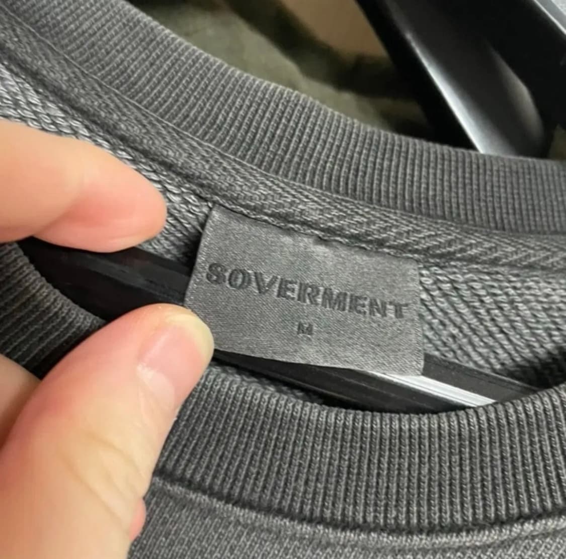 [M]소버먼트 980G 피그먼트 맨투맨 차콜 새상품 상품이미지2